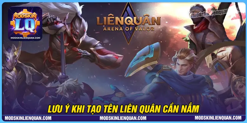 Lưu ý khi tạo tên kí tự đặc biệt Liên Quân